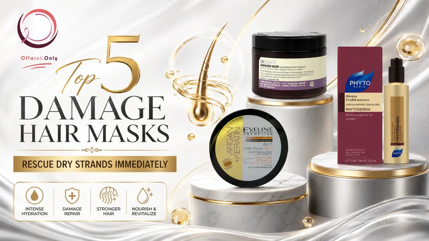 Top 5 Damage Hair Masks: Rescue Dry Strands Immediately