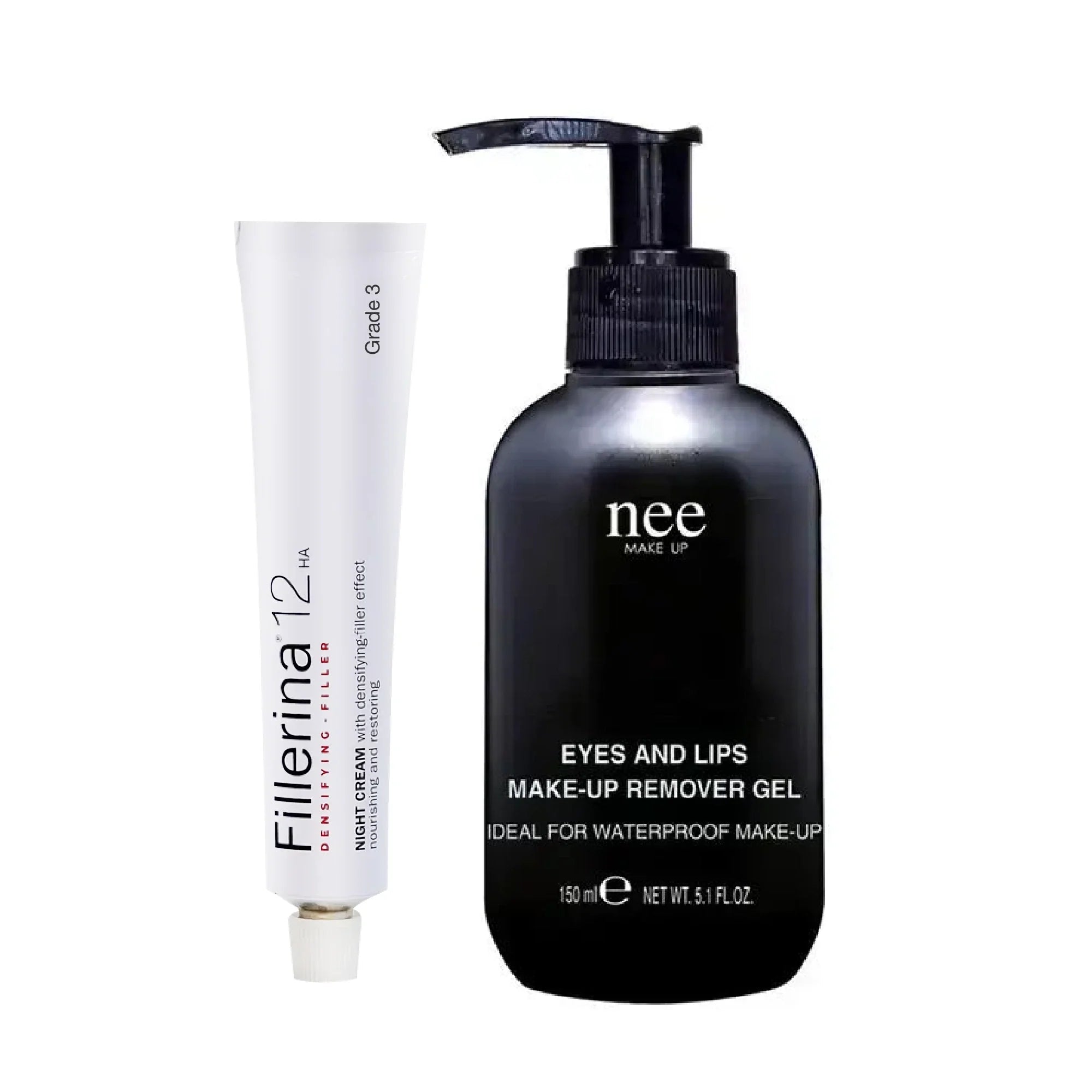 Fillerina Night Filler Cream 3 + Nee Eye & Lip Makeup Remover Pack