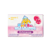 Multiball Cold Echinacea + Vitamin C Zinc Bluberry Flavored 12 Lollipop