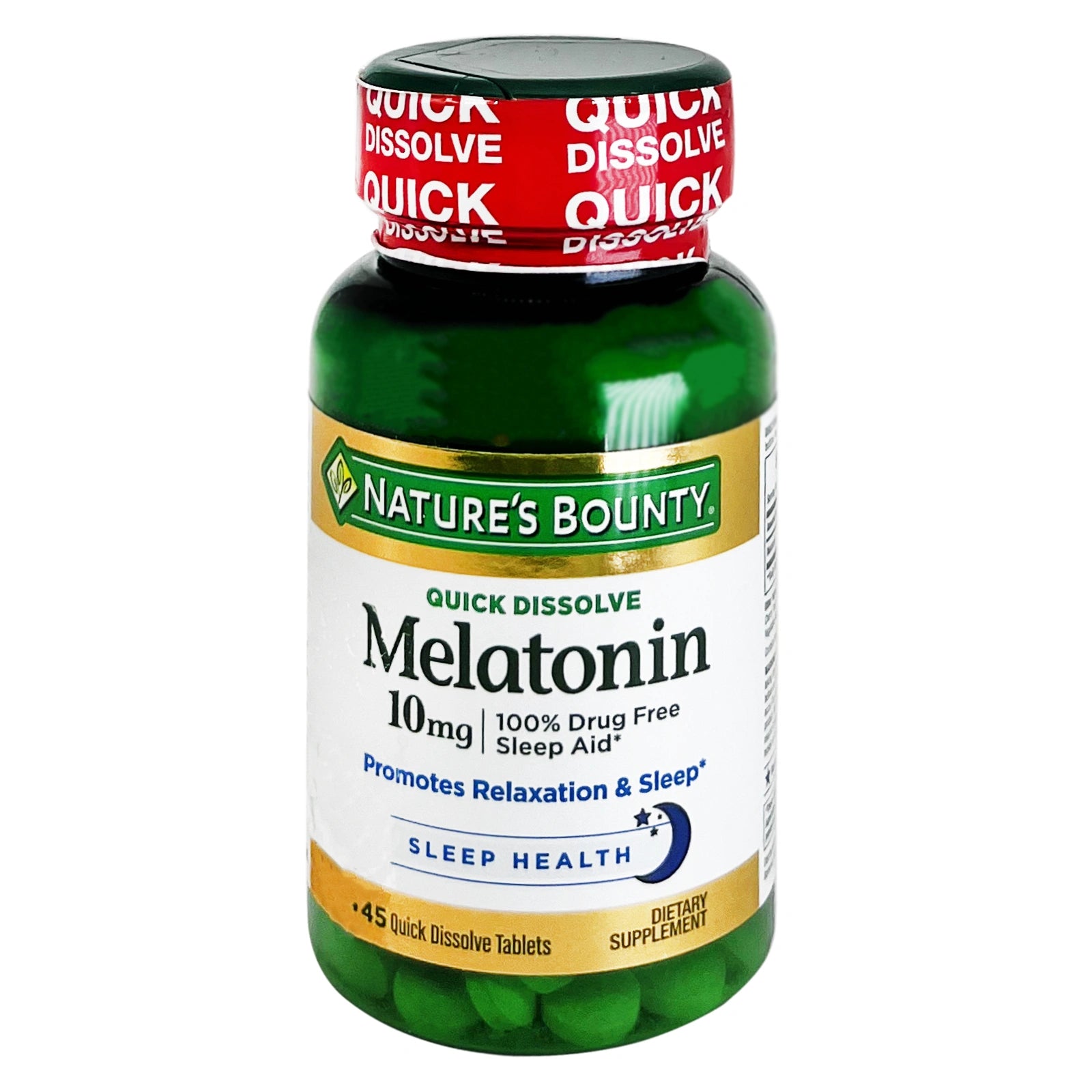 Natures Bounty Melatonin 10 mg Quick Dissolve Tabs 45'S
