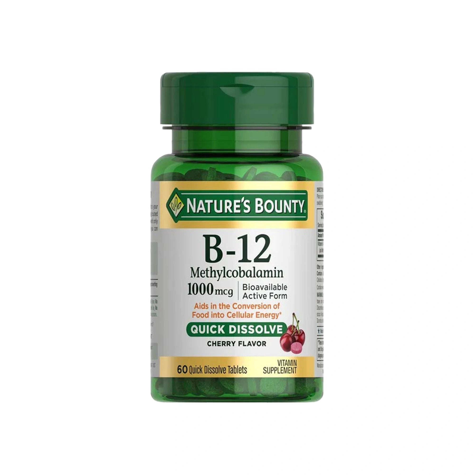 Natures Bounty B 12 Methylcobalamin 1000 mcg Dissolved Pills 60'S
