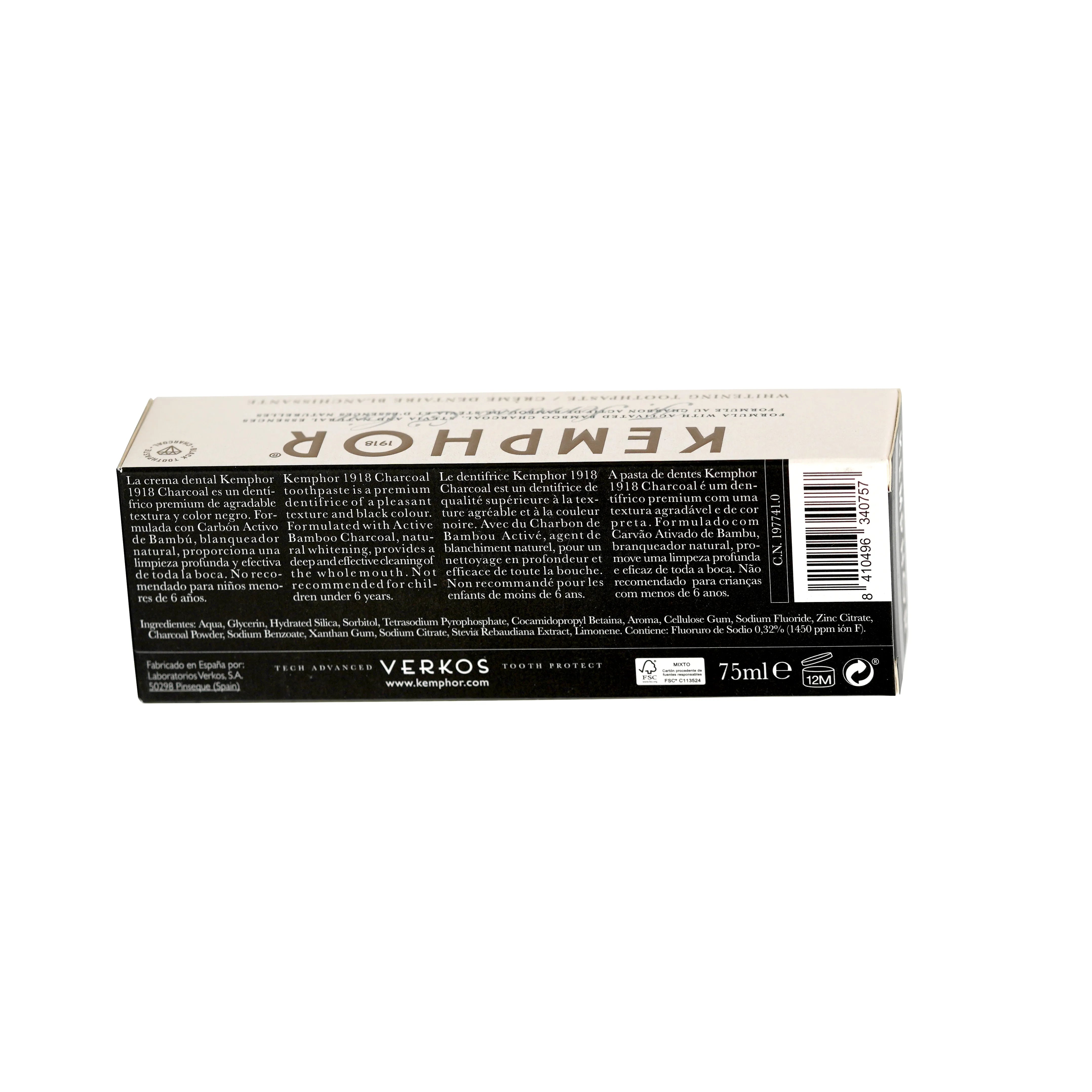 Kemphor 1918 Charcoal Tooth Paste 75ml