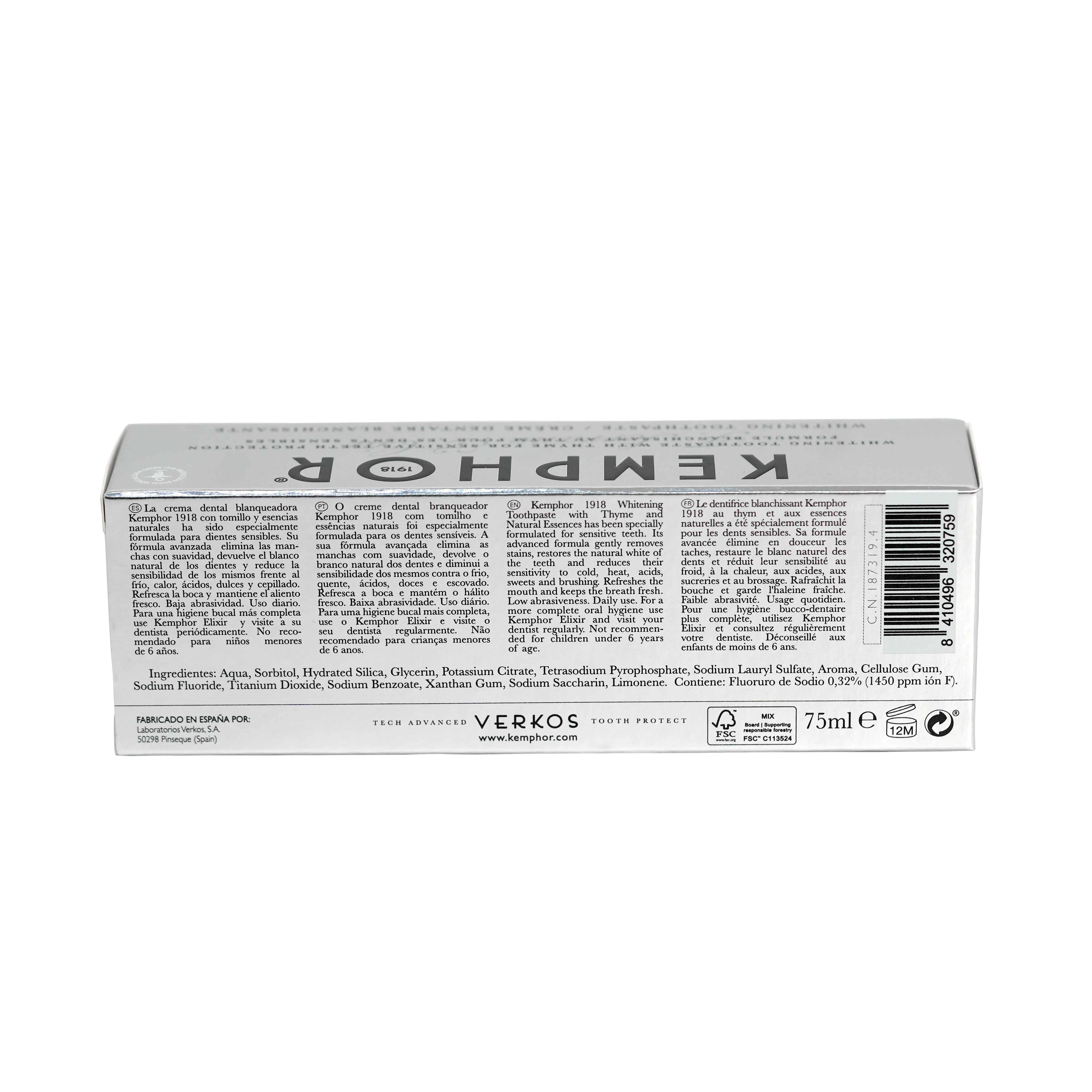 Kemphor 1918 Whitening Toothpaste 75ml