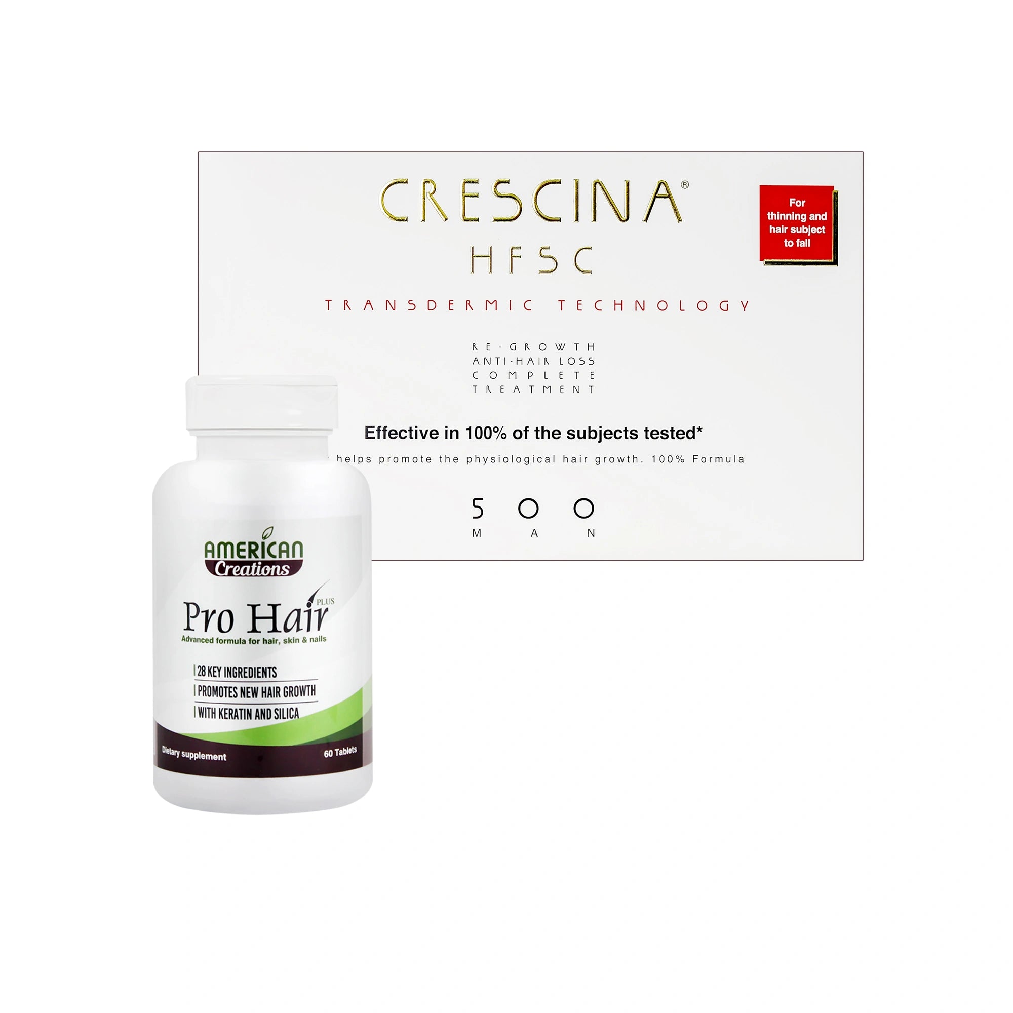Pro-Hair & Crescina Hair Loss and Regrowth Treatment Set – 500 HFSC
