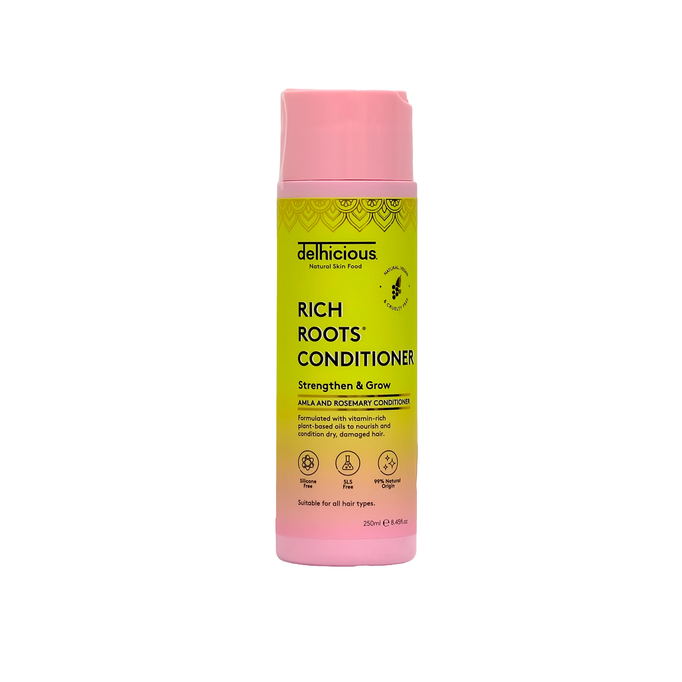Delhicious Rich Roots Repair & Shine Conditioner - Amla & Rosemary (250Ml)