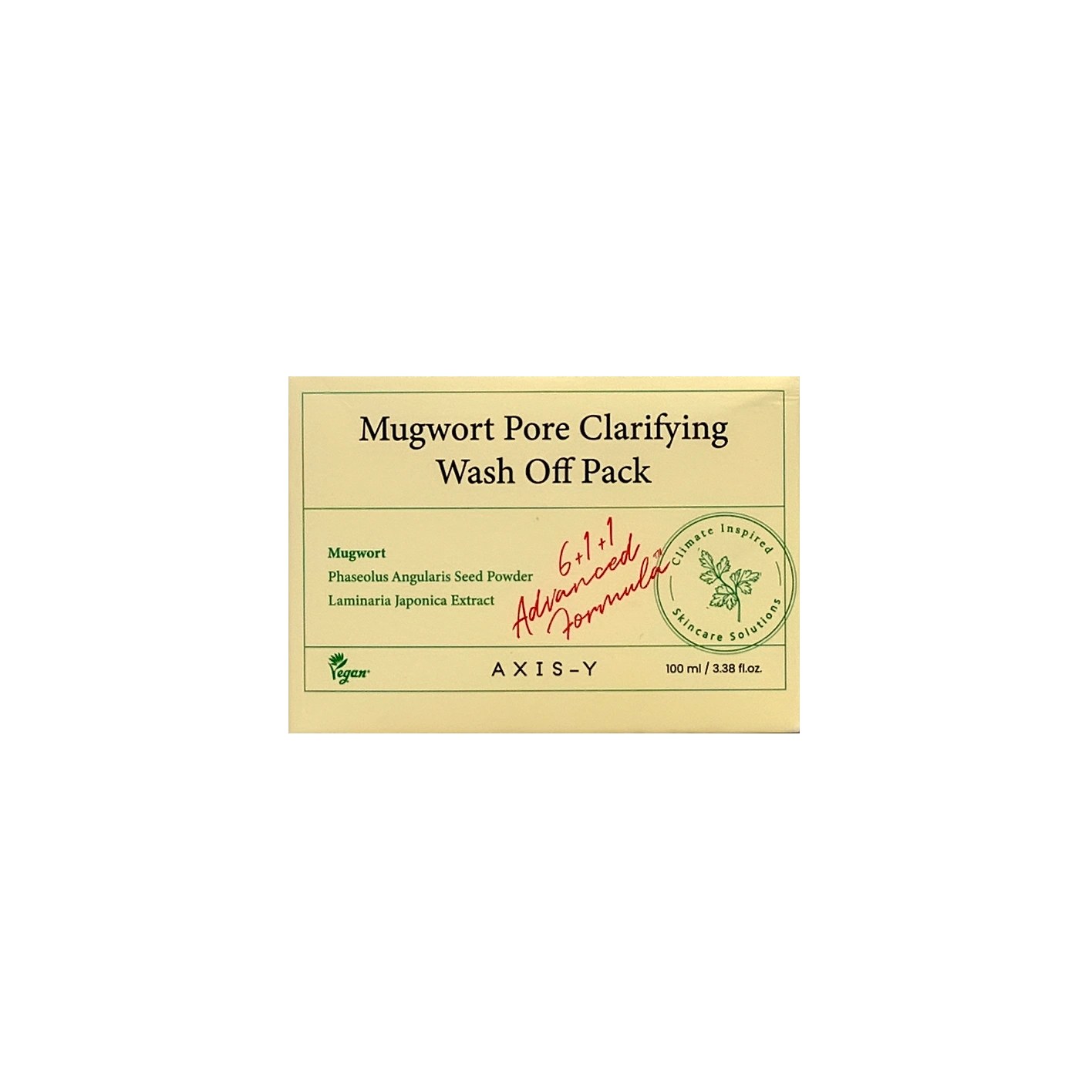 Axis-Y Mugwort Pore Clairfying Wash Off Pack 100Ml