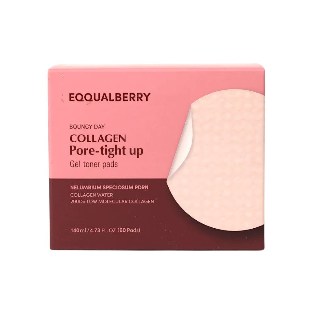 Eqqualberry Collagen Pore-Tight Up Gel Toner Pads 140Ml | 60Pads