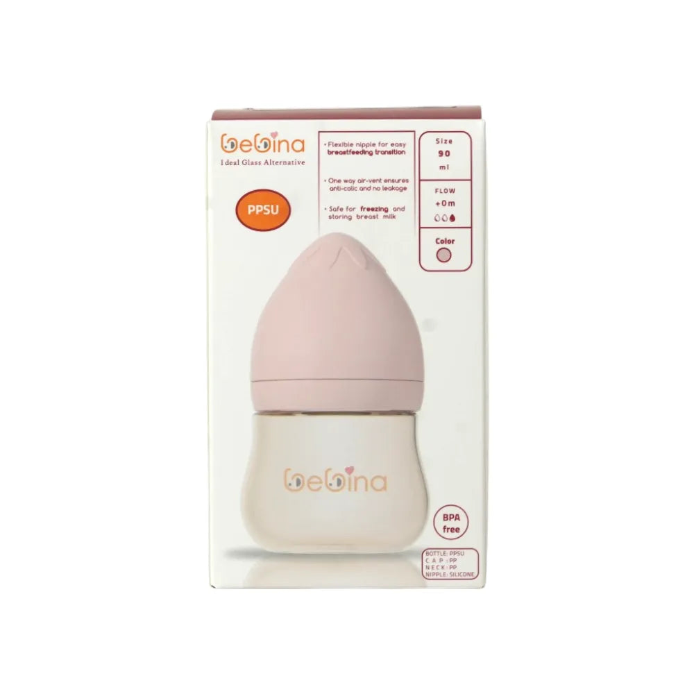 Bebina Baby Bottle - Light Pink - 90 Ml