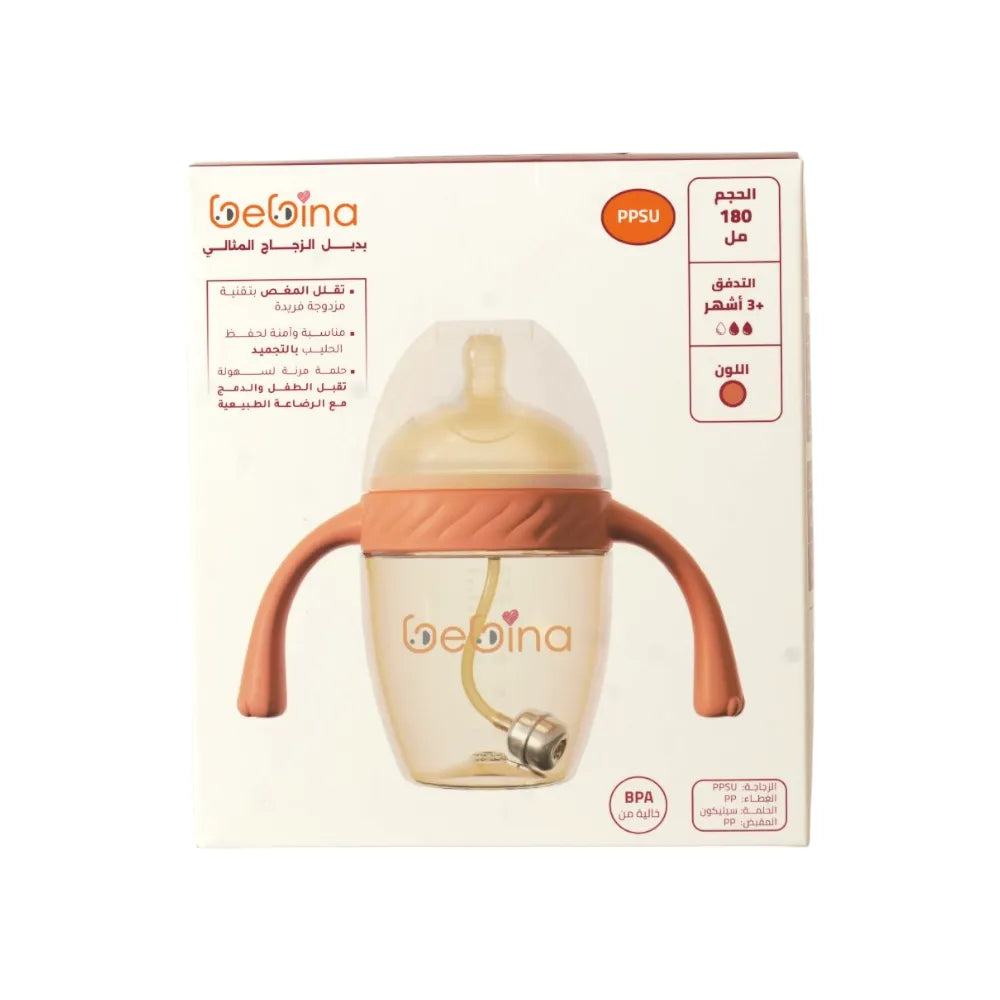 Bebina Baby Bottle - Orange - 180ml+3 M