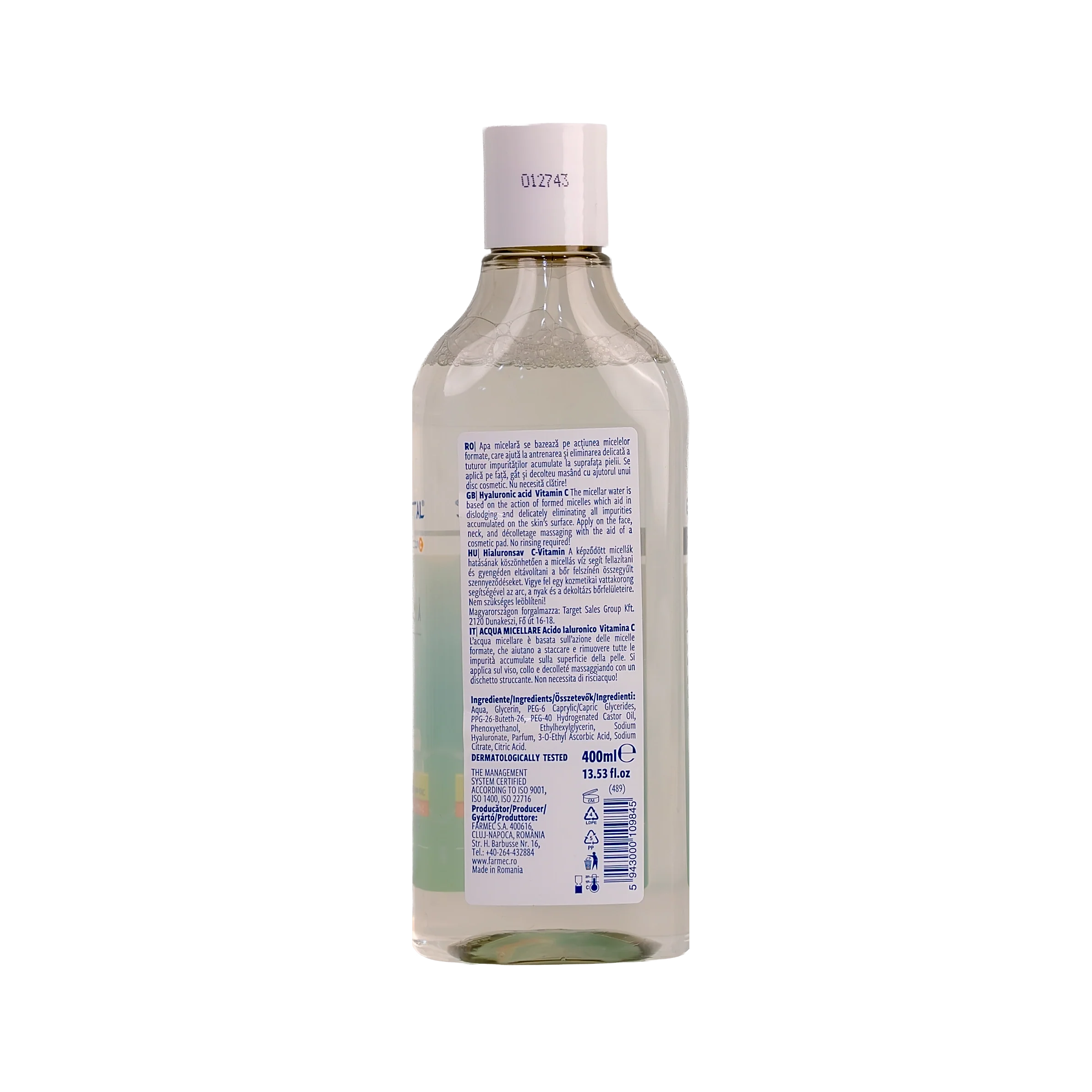 Gerovital H3 Hyaluronic Micellar Water 400Ml