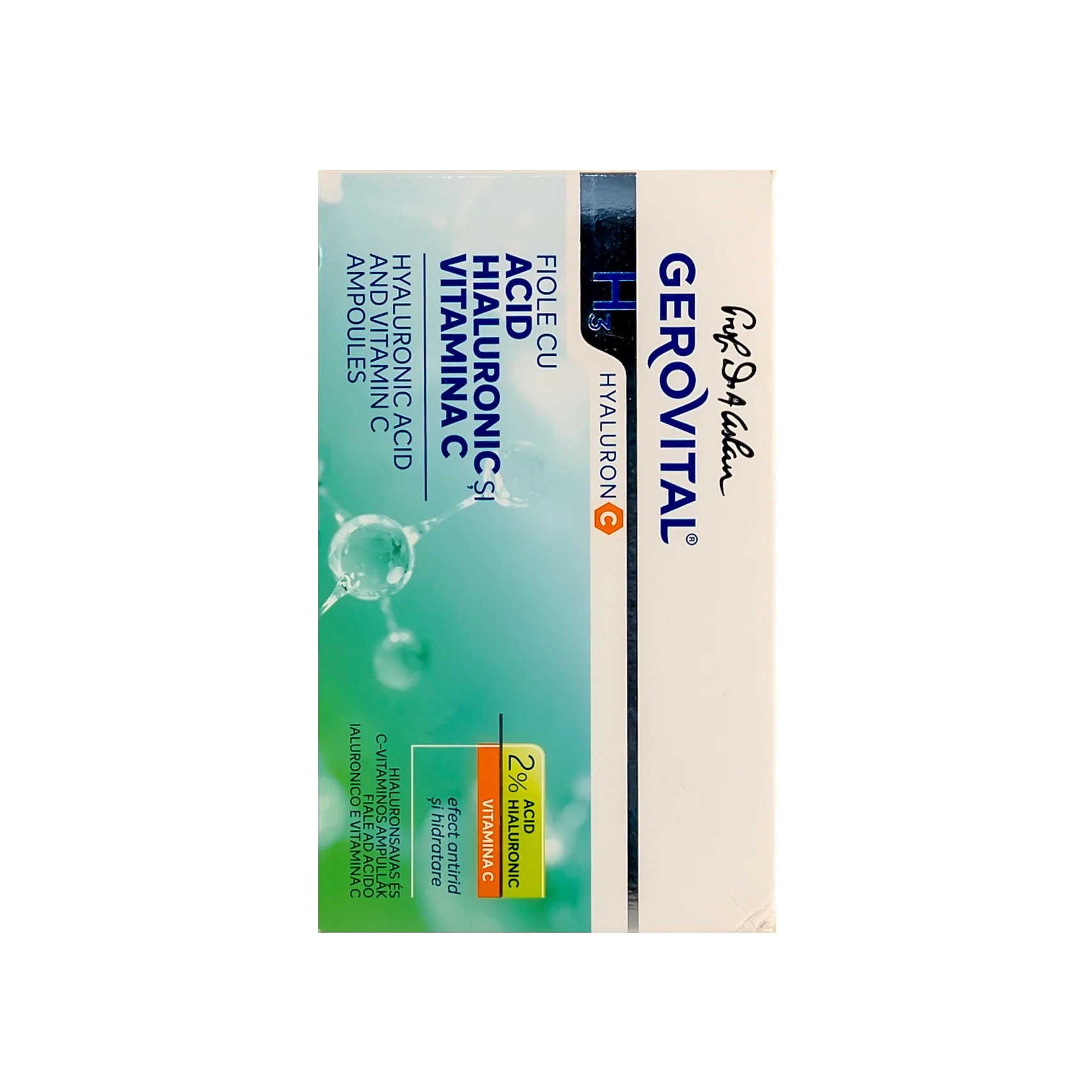 Gerovital Hyaluronic Acid And Vit C Ampoules 10*2 Ml