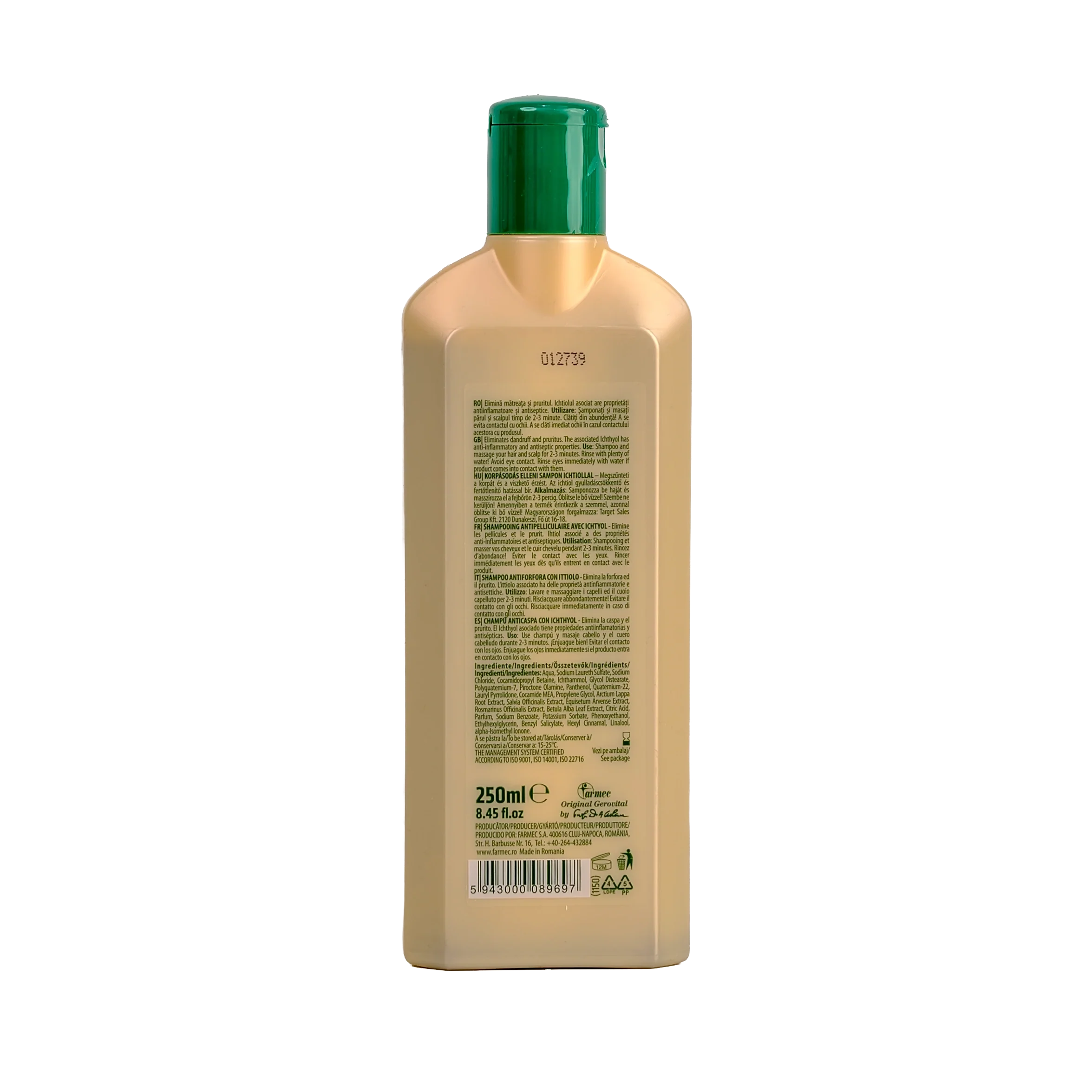Gerovital Tratament Expert Anti Dandruff Shampoo With Ichtyol 250Ml