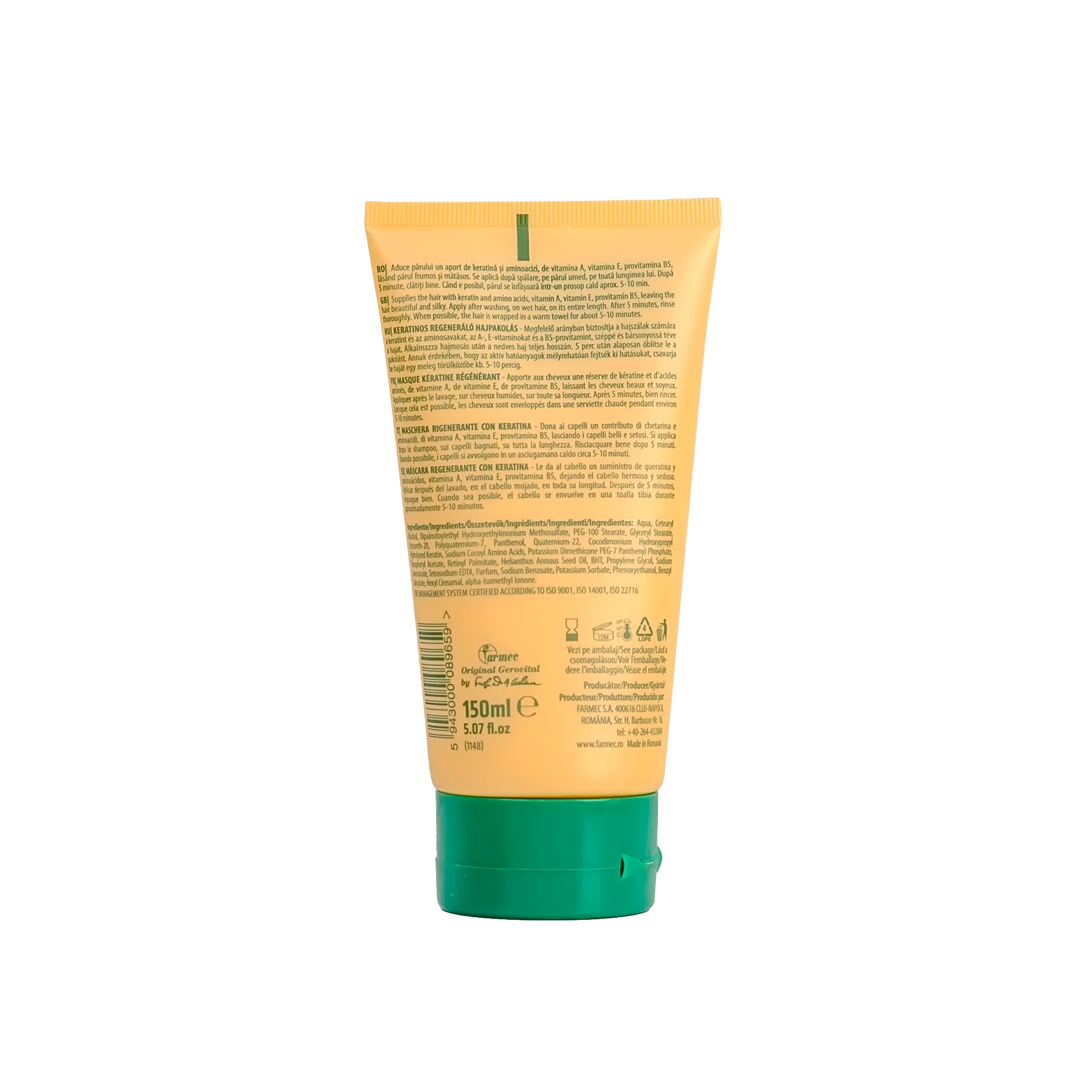Gerovital Tratament Expert Keratin Regenerating Hair Mask 150ml