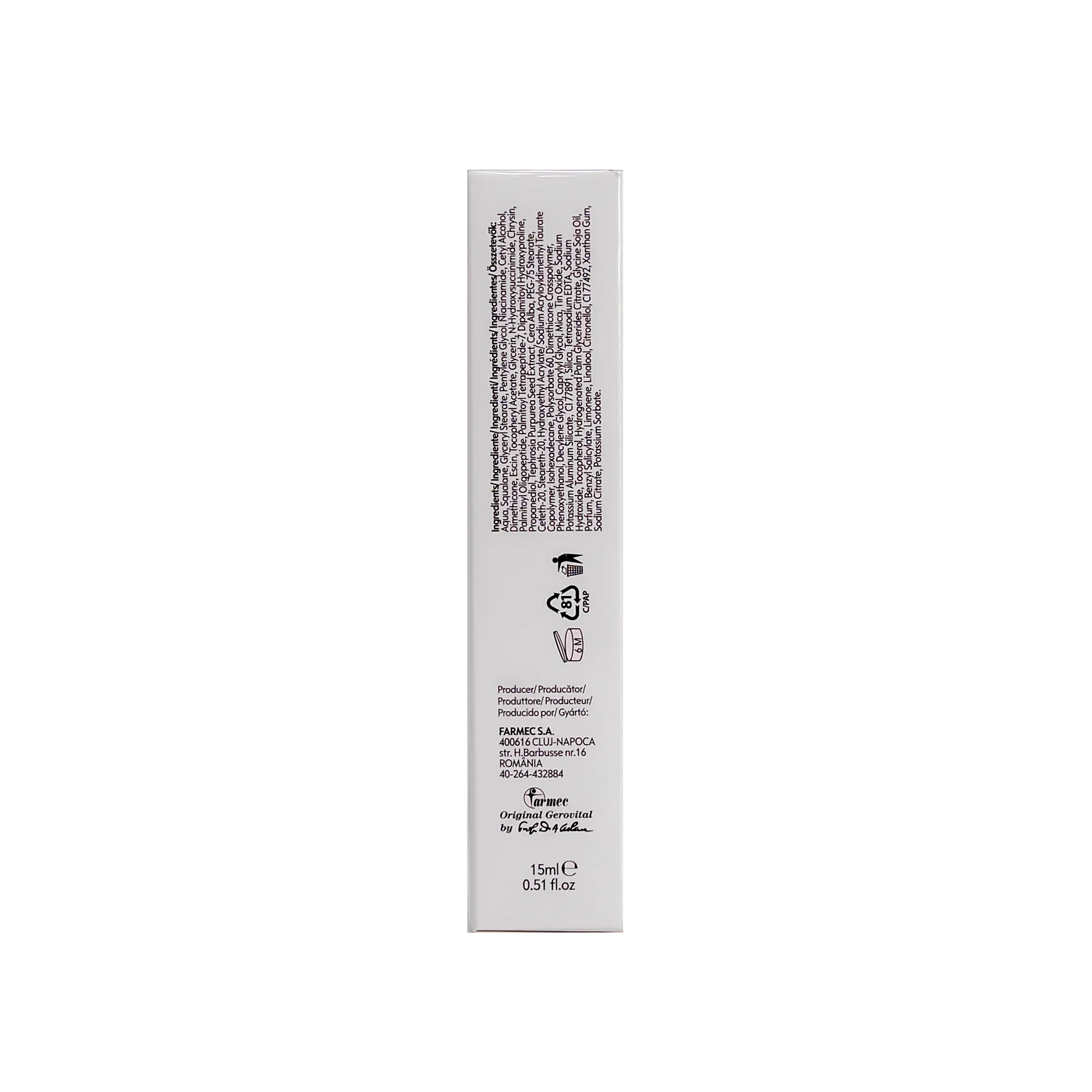 Gerovital Luxury Anti Darks Circles Gel Cream 15Ml