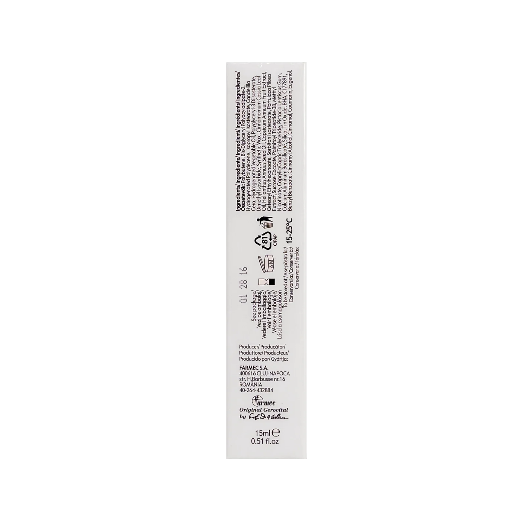 Gerovital Volume Booster Lip Cream 15Ml