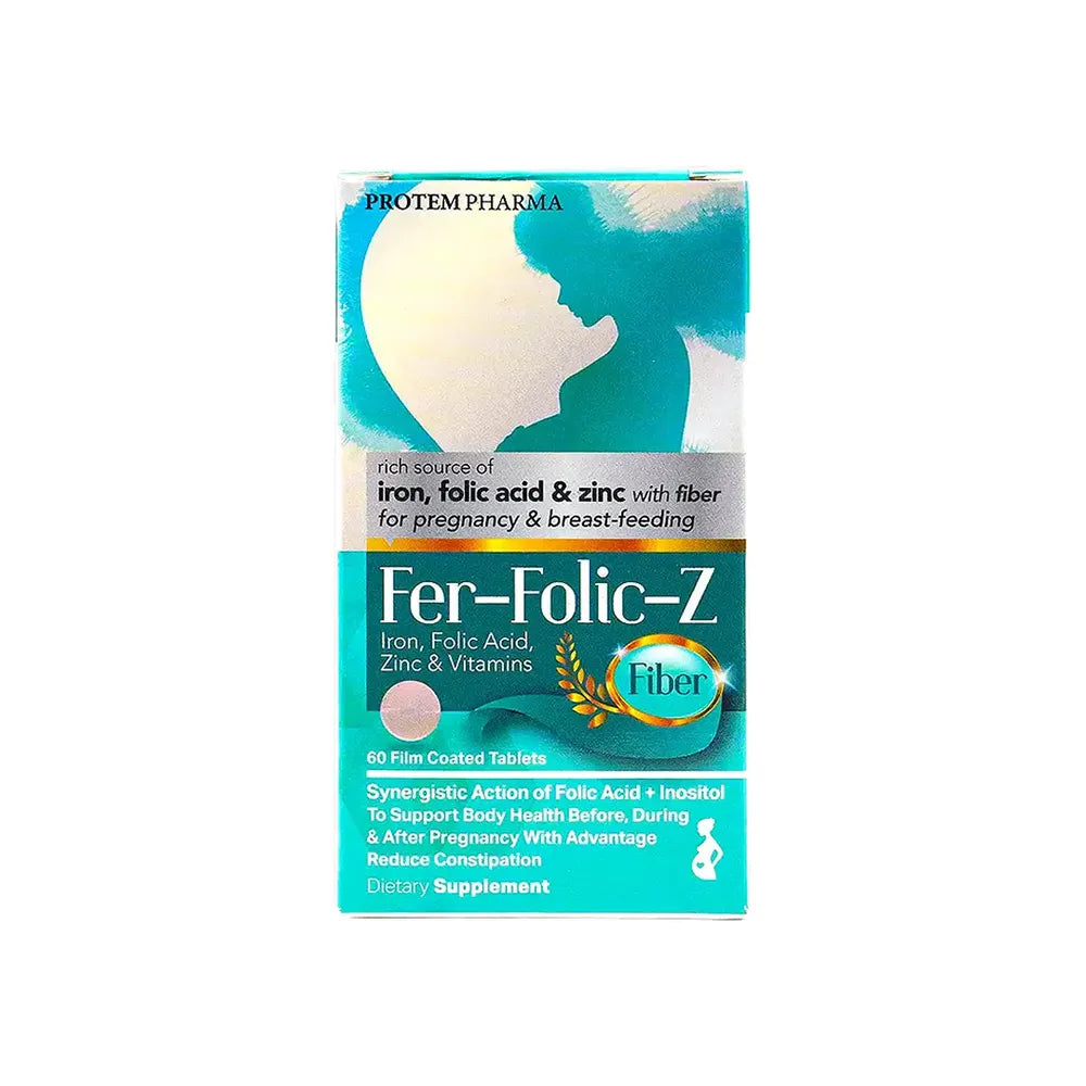 Ferfolic Z Fiber 60 Tablets