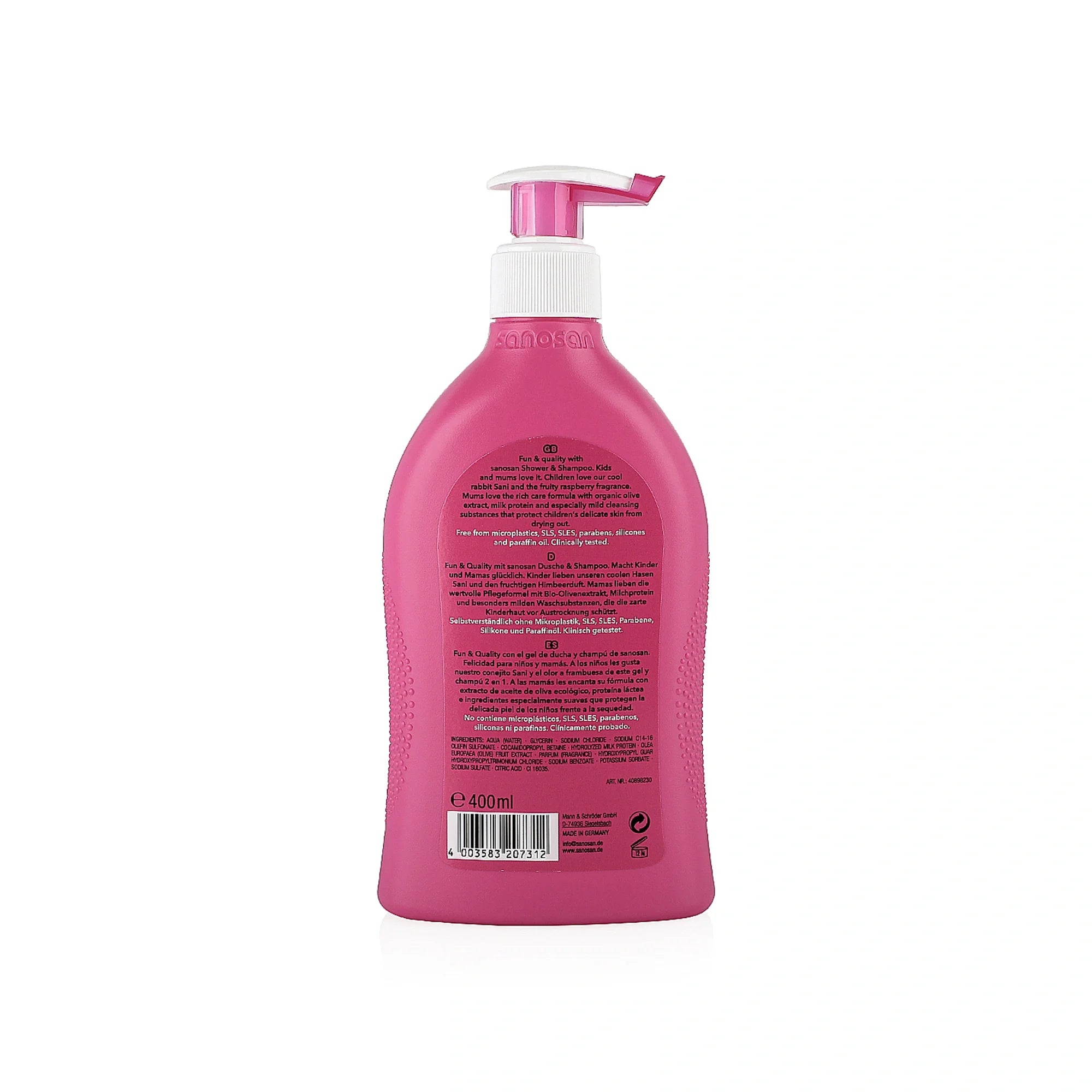 Sanosan Kids Shower & Shampoo Raspberry 400Ml