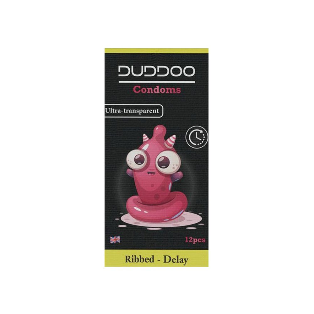Duddoo Delay Ribbed Condoms 12 Pcs