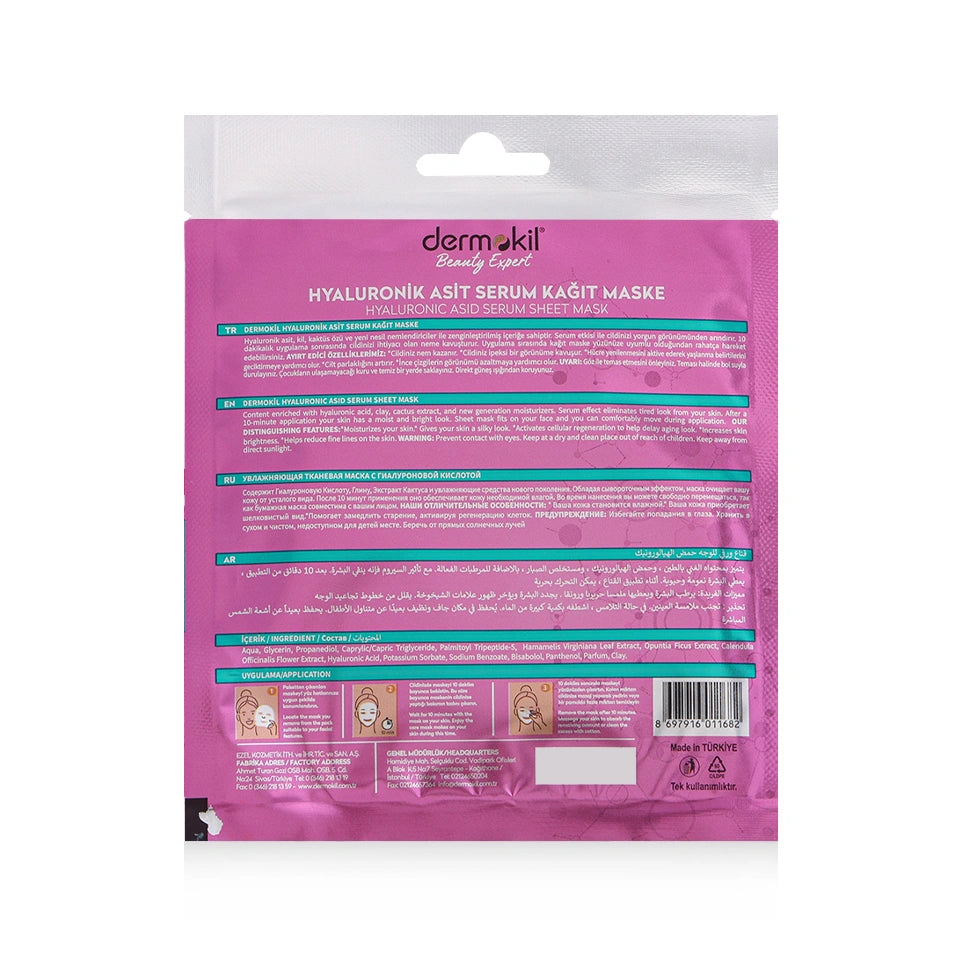 Dermokil Hydrating Hyaluronic Acid Sheet Mask 23G