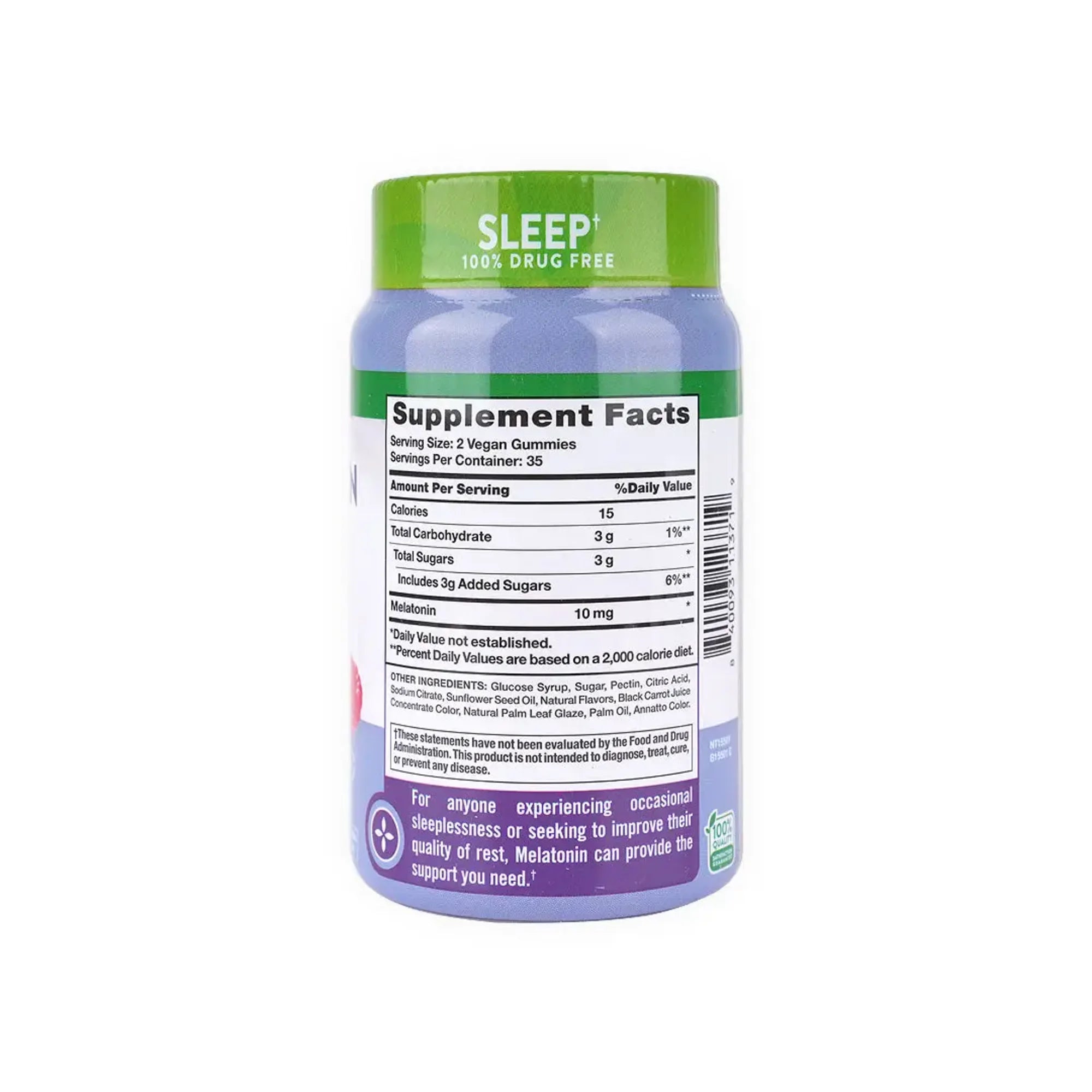 Nature's Truth Extra Strength Melatonin Berry Flavor 10 mg 70 Vegan Gummies