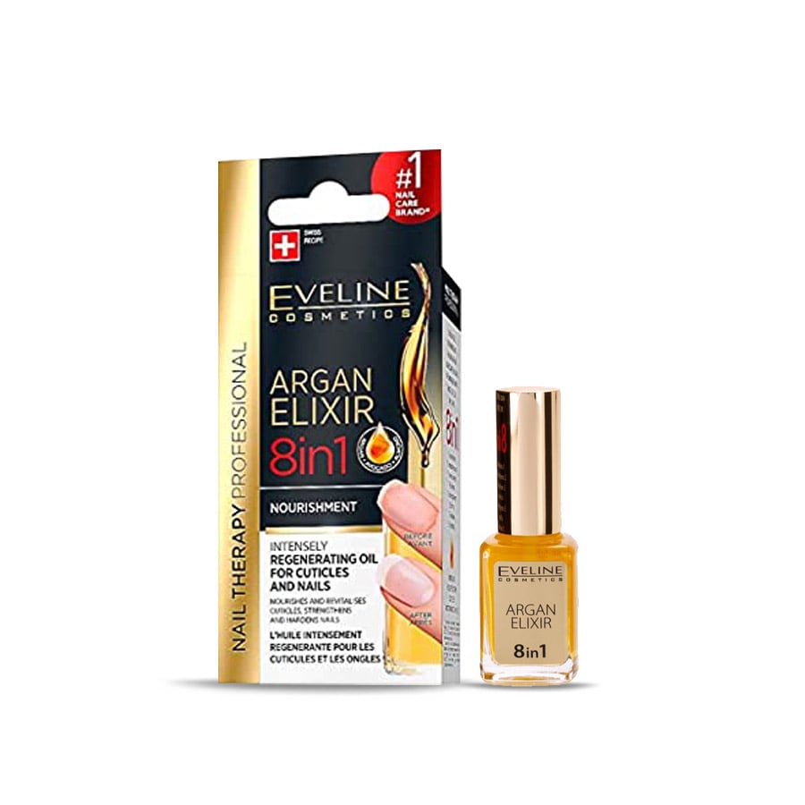 Eveline Argan Elixir 8in1 For Cuticles & Nails 12ml