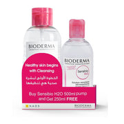 Bioderma Sensibio H2O 500ml Pump + Sensibio 250ml Free Offer