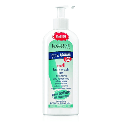 Eveline Pure Control Deep Cleansing Step 1 Delicate Gel 150ml (Green)