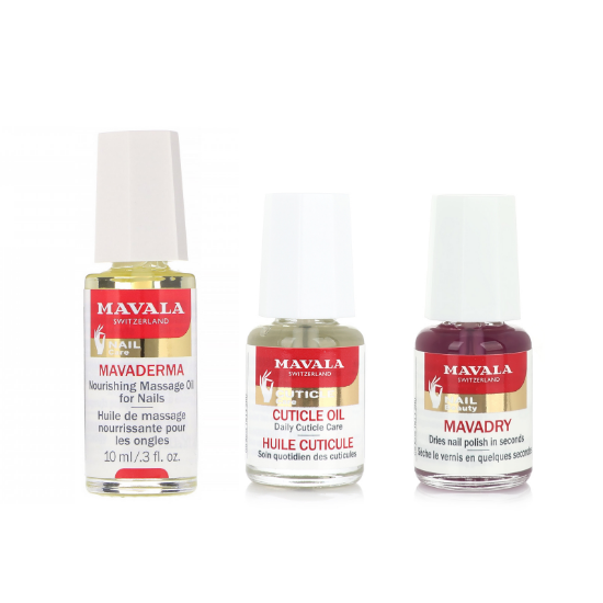 Mavala Secret Of Healthy Nails Kit  3 Items(Mavaderma Kit&Cuticle Oil&Mavadry) Offer