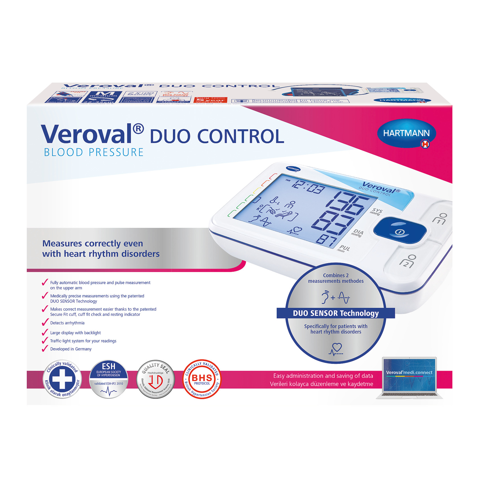Hartmann Veroval Duo Control B.P Upper arm (Large Cuff)