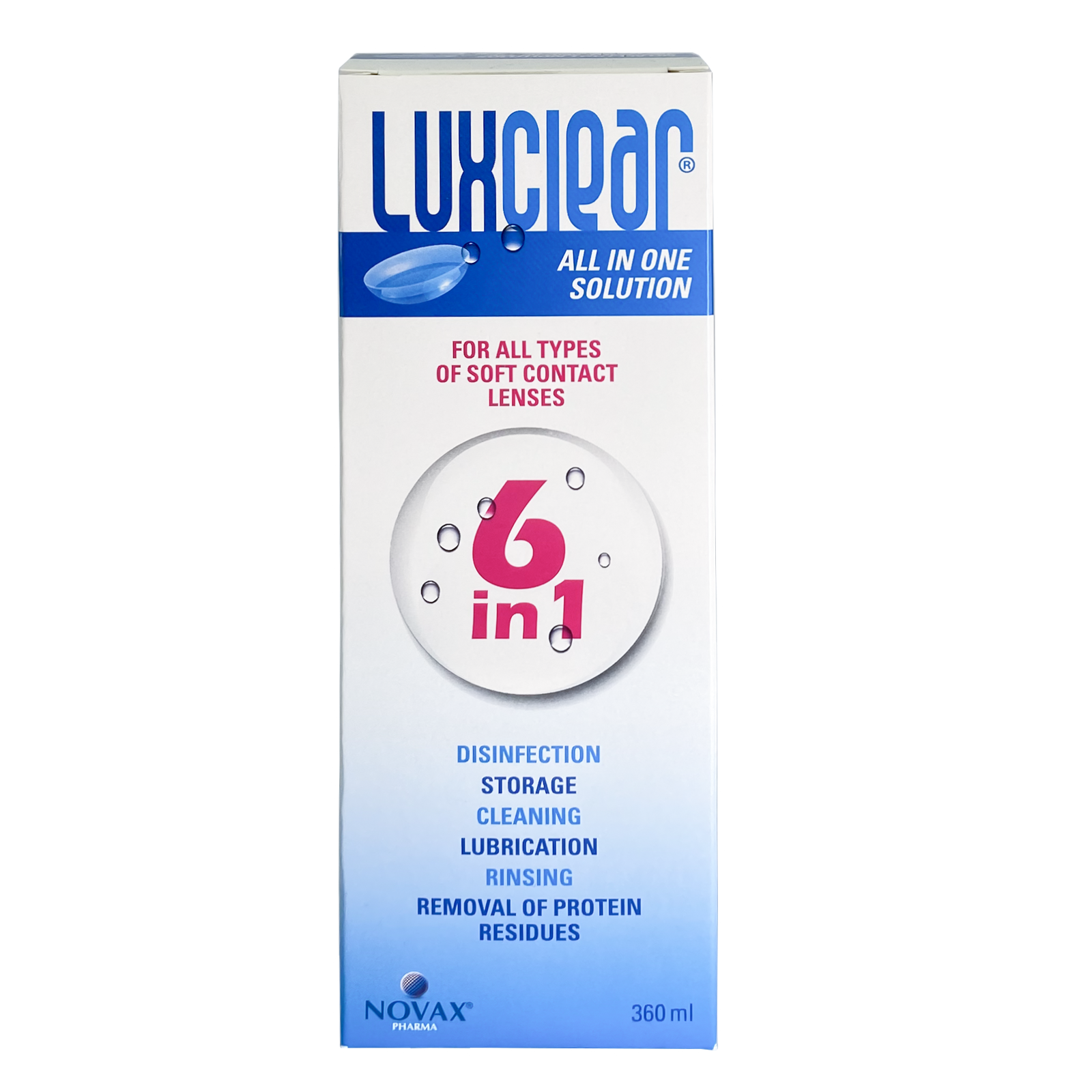 لوكس كلير محلول عدسات 360 مل نوفولوكس 