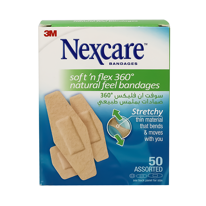 Nexcare Soft N Flex 360 Comfort Bandages Assorted 50'S 57650 D