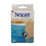 Nexcare Flexible Foam Maxi Active Bandages 50*101 mm 10'S