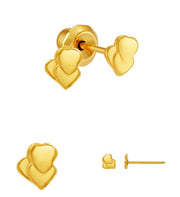 انفرنس 61C حلق طبي ثلاث قلوب مطلي بالذهب 24 قيراط