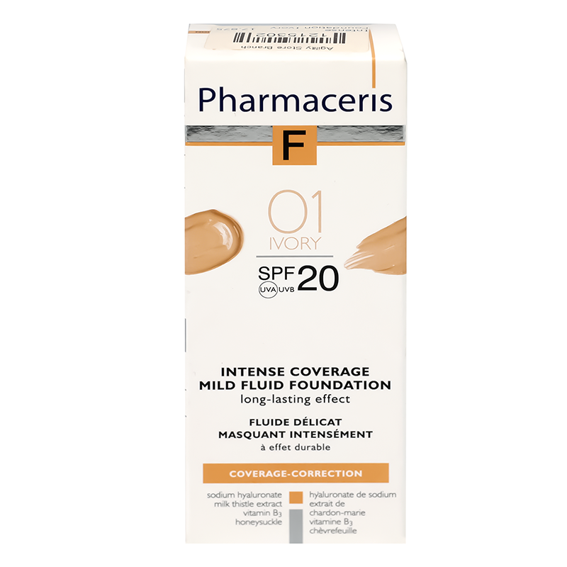 Pharmaceris F Intense Fluid Foundation SPF 20 - 01 Ivory 30 ml 9165