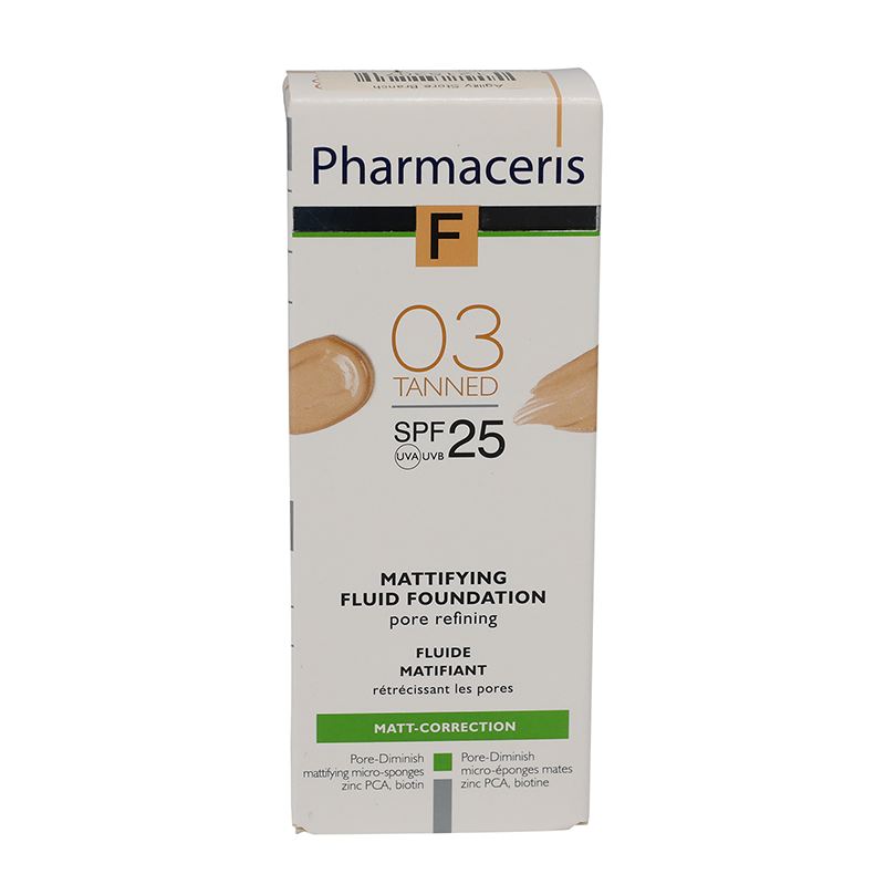 Pharmaceris F Mattifying Fluid Foundation SPF 25 - 03 Tanned 30 ml 9173