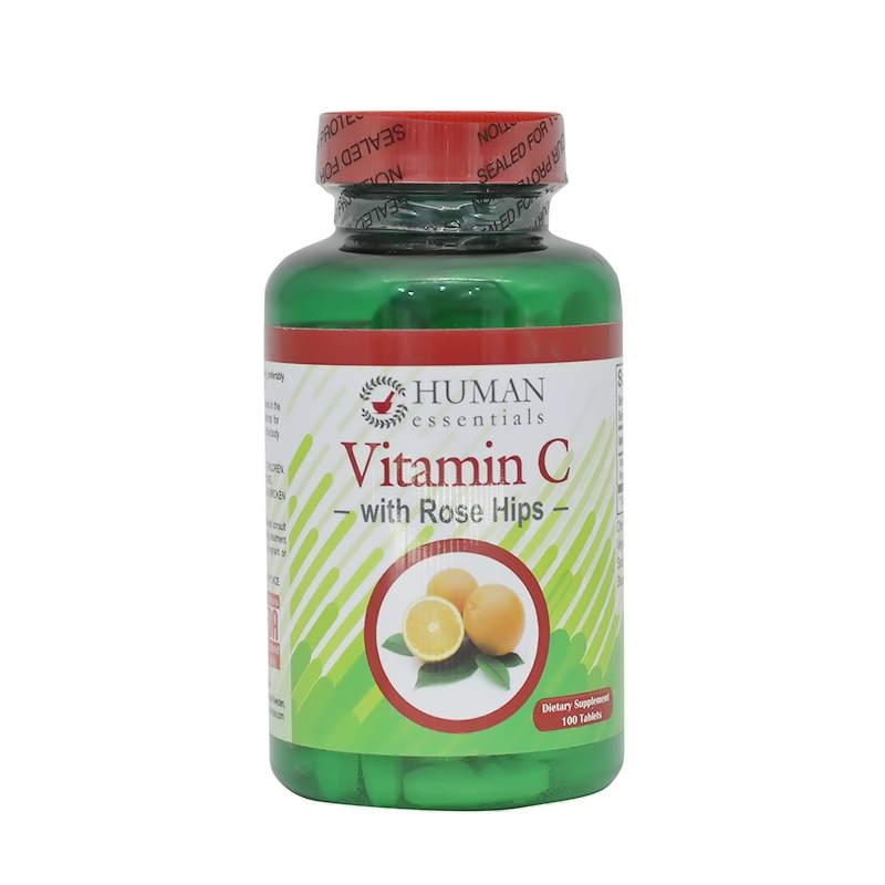 Human Essentials Vitamin C 1000 mg With Rose Hips Tabs 100S