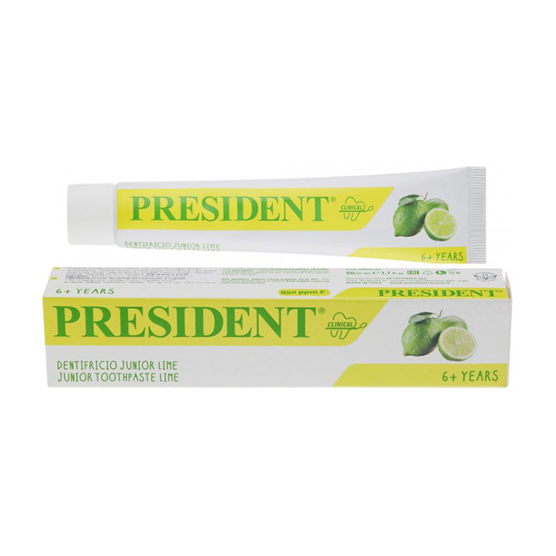 PRESIDENT JUNIOR 6+ TOOTHPASTE LIME 50 ML