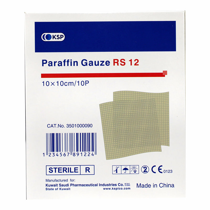 KSP Paraffin Gauze Rs 12 10cmx10cm 10 Pcs