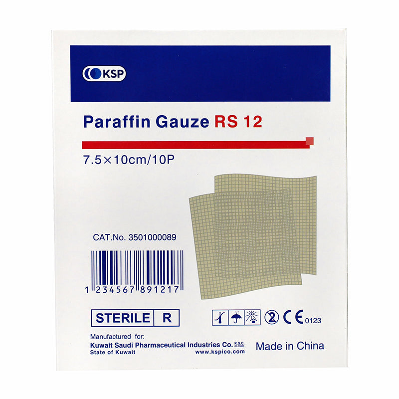 KSP Paraffin Gauze Rs 12 7.5cmx10cm 10 Pcs