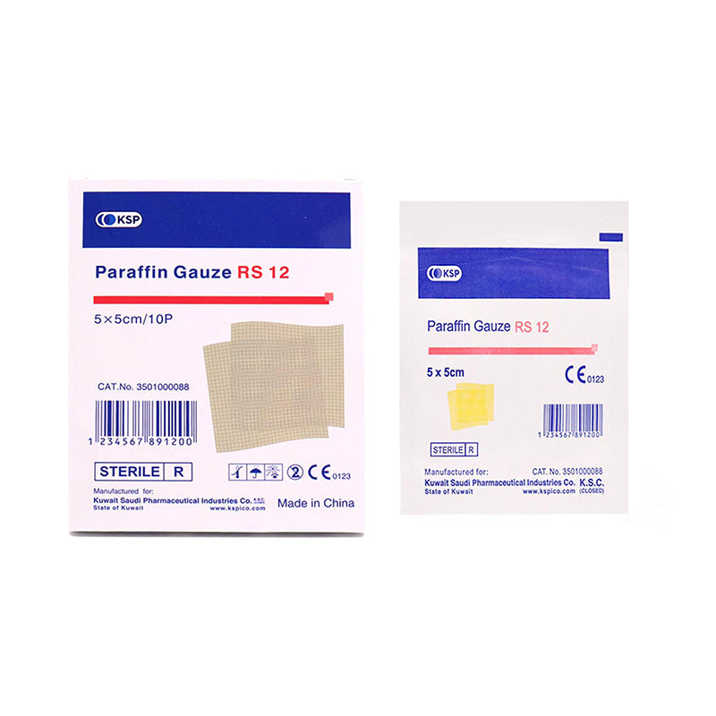 KSP Paraffin Gauze Rs 12 5cmx5cm 10 Pcs