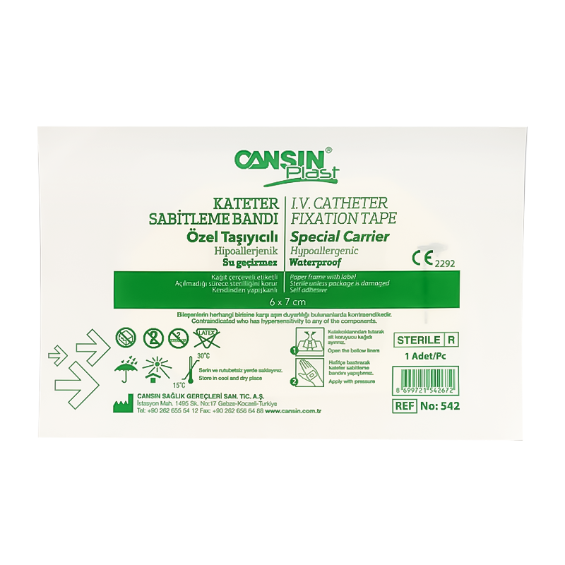 Cansin Plast I.V. Catheter Fixation Tape 6 X 7cm 50 Pcs