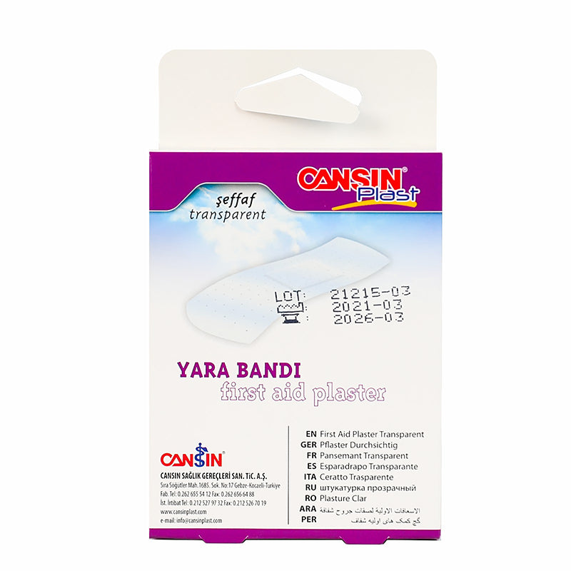 Cansin Plast First Aid Plaster Transparent 20 Pcs