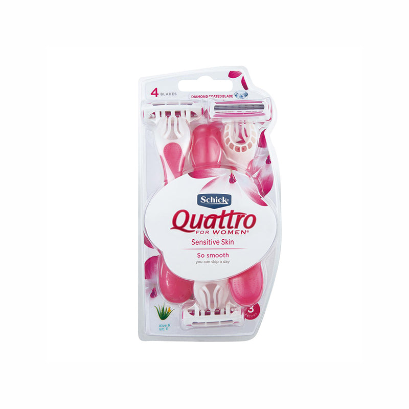 شيك كواترو شفرات حلاقة نسائية 3 قطع 