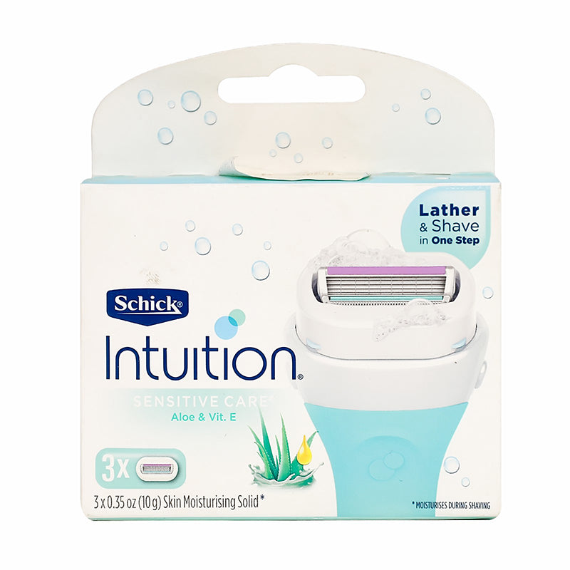 شيك انتويشن رأس لشفرات الحلاقة للنساء بخلاصة الصبار 3 قطع 
