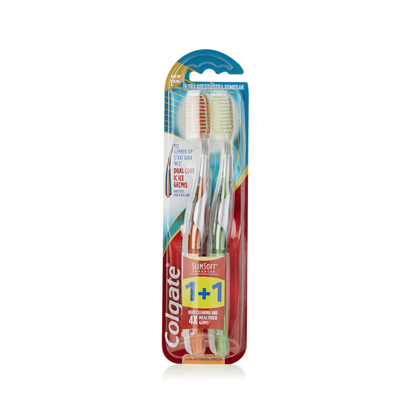 Colgate Slim Soft Advanced Toothbrush Ultra Soft 2 Pcs Cn06538A