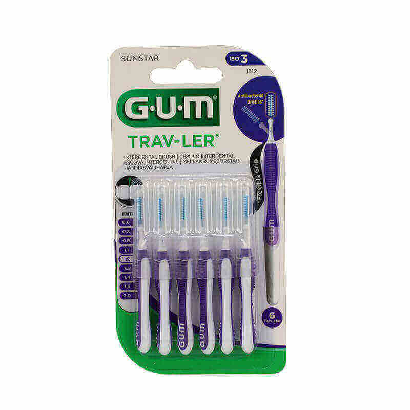 Butler Gum Trav-Ler Interdental Brush 1.2 mm 6 Pcs