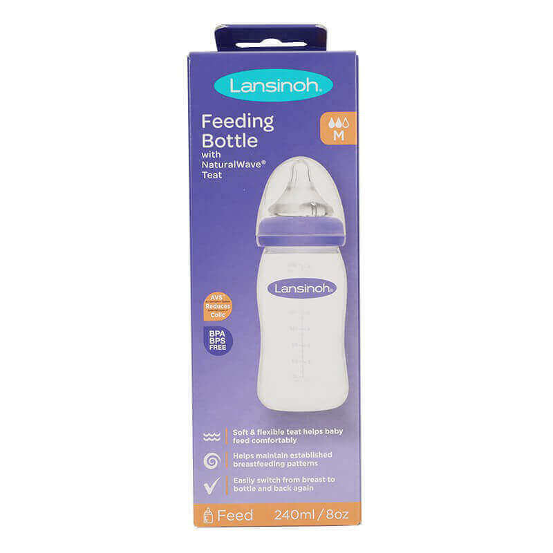 لانسينو رضّاعة بلاستيك تدفق متوسط 240 مل