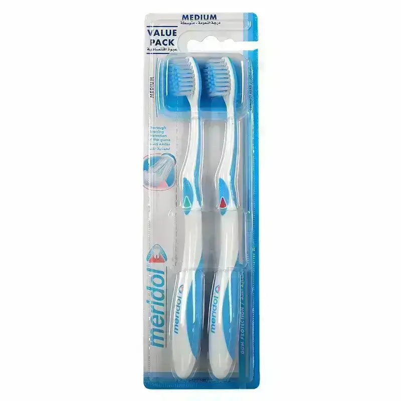 Meridol Gum Protection Toothbrush Medium Value Pack 2 Pcs 7987