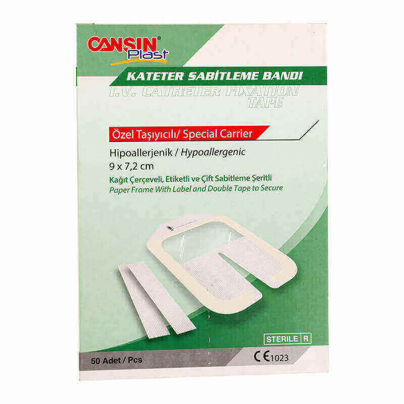 Cansin Plast I.V. Catheter Fixation Tape 9 X 7.2cm 50 Pcs