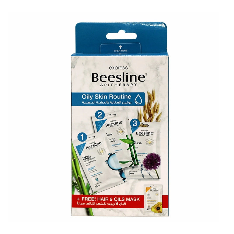 Beesline Oily Skin Routine 3 +1 Hair Mask Free 4*25 g